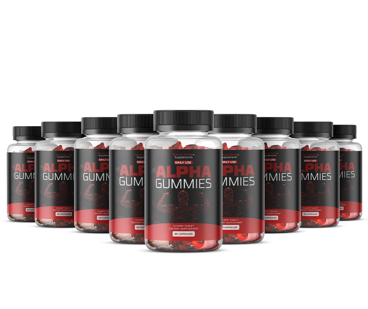 AlphaGummies6: Male Vitality Support (9-Bottle Kit)